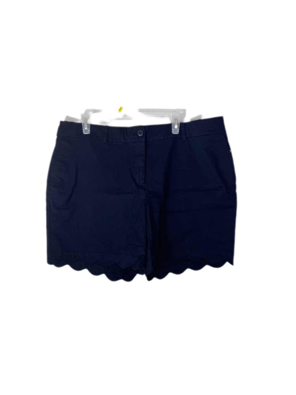 Talbots Black Scalloped Hem Bermuda Shorts